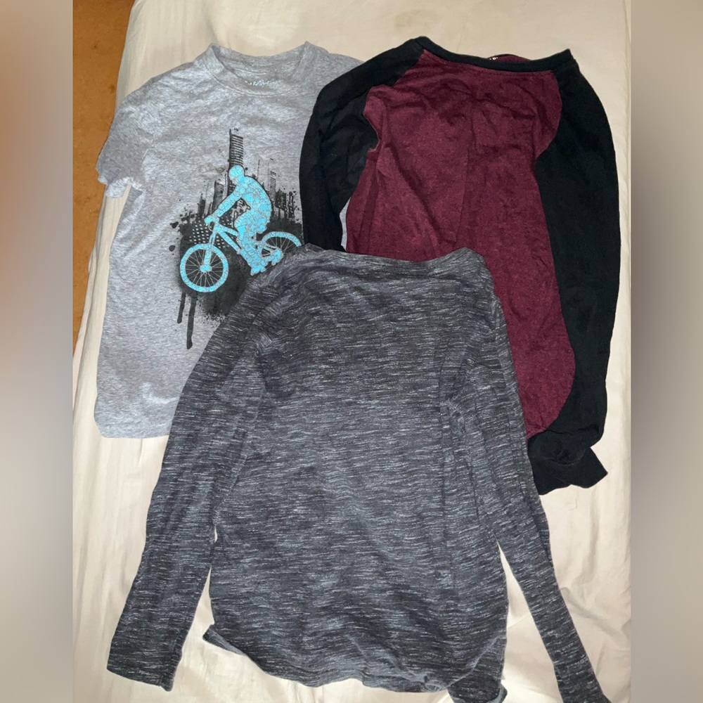 Child Size 8 Cat and Jack Tee and Long Sleeve